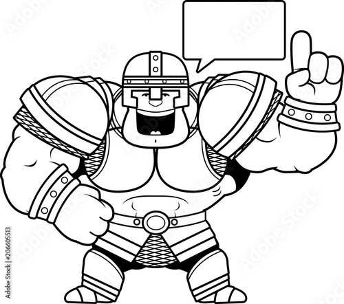 Cartoon Warrior Talking