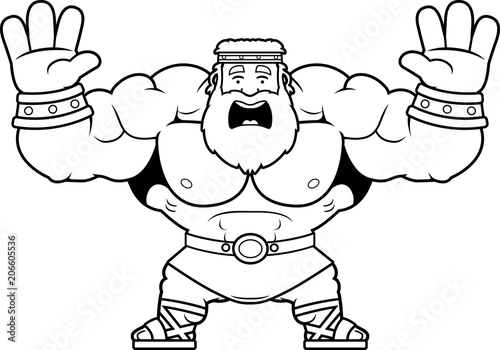 Cartoon Zeus Scared
