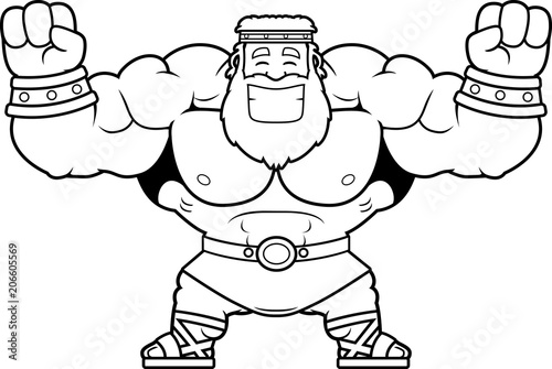 Cartoon Zeus Celebrating