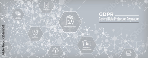 GDPR and Privacy Policy Web Banner Header & Background
