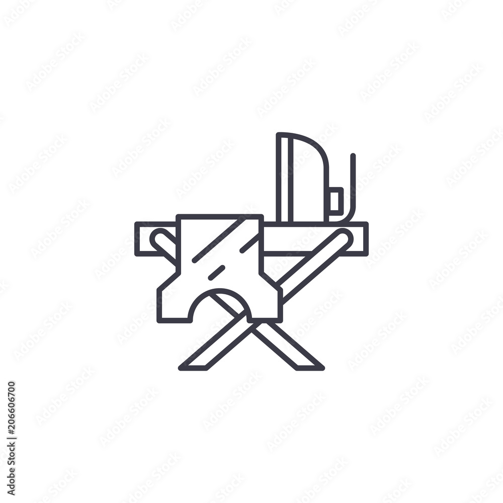 Ironing linear icon concept. Ironing line vector sign, symbol, illustration. Ironing linear icon concept. Ironing line vector sign, symbol, illustration.