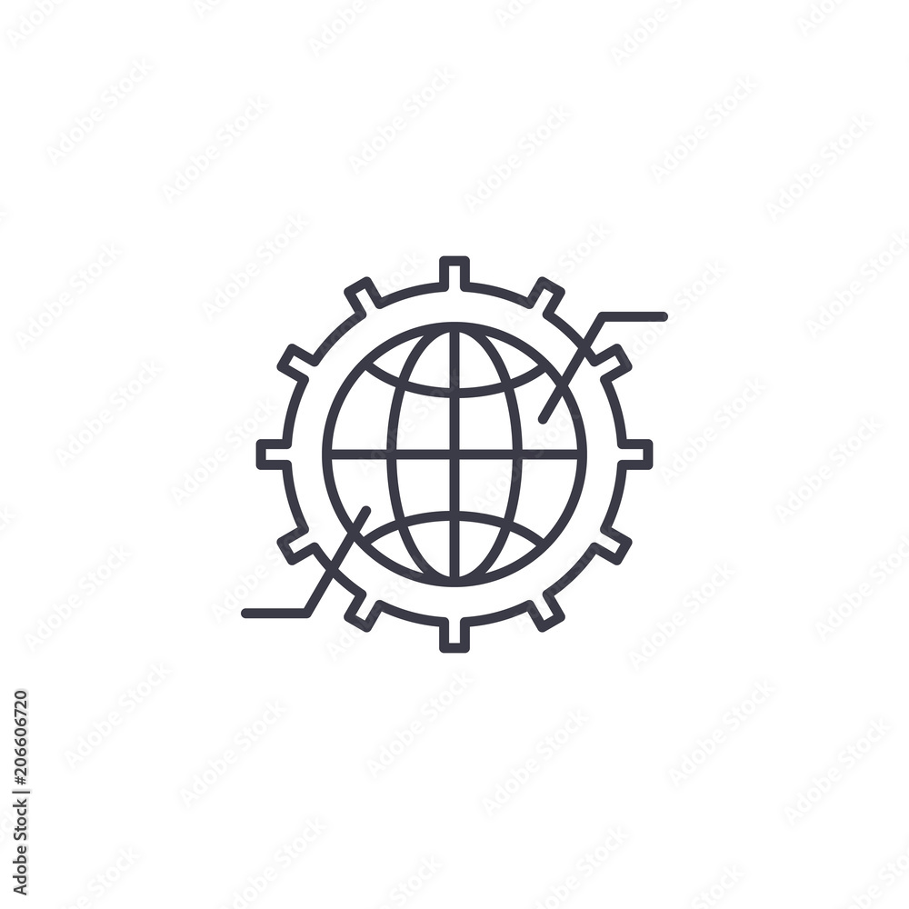 IT project linear icon concept. IT project line vector sign, symbol, illustration. IT project linear icon concept. IT project line vector sign, symbol, illustration.