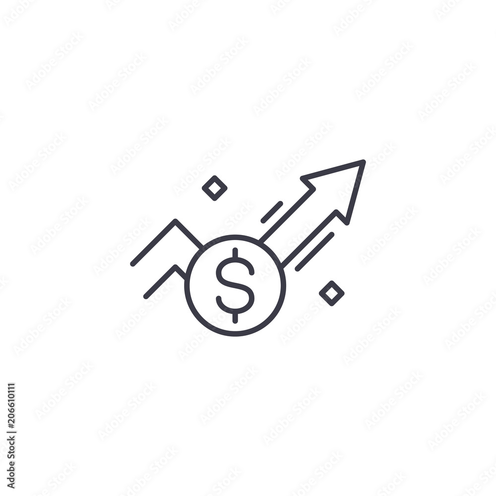 Sales marketing system linear icon concept. Sales marketing system line vector sign, symbol, illustration. Sales marketing system linear icon concept. Sales marketing system line vector sign, symbol, illustration.