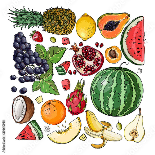 Square of fruit