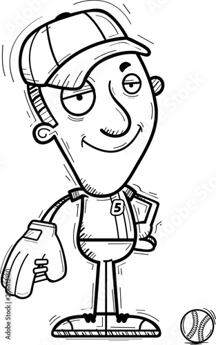 Confident Cartoon Baseball Player