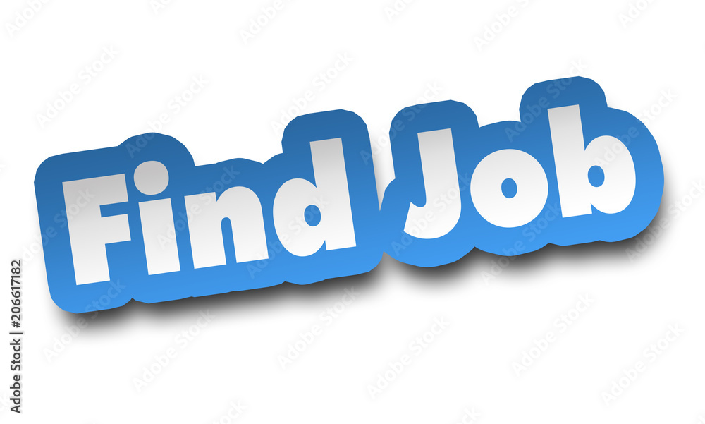 find job concept 3d illustration isolated find job concept 3d illustration isolated