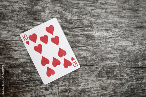 playing card ten of hearts photo