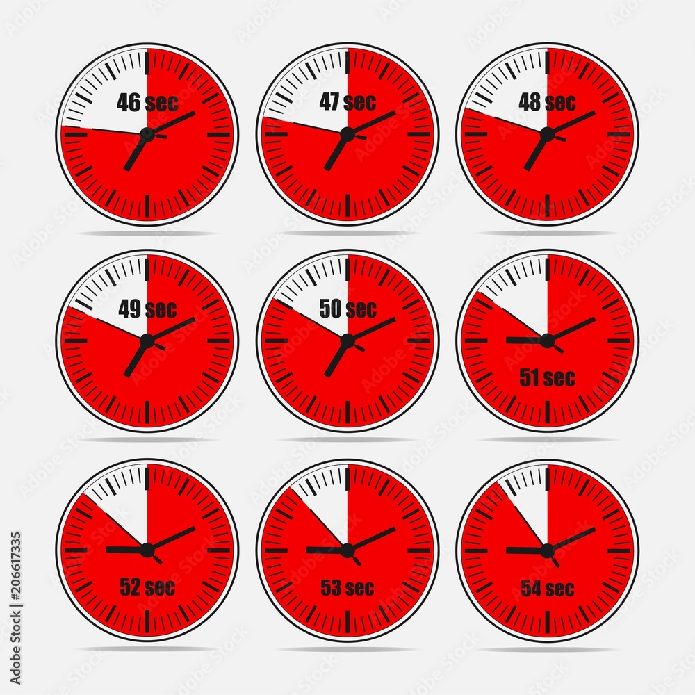 Vector illustration set 2, increments from 46 to 55 Vector illustration set 2, increments from 46 to 55