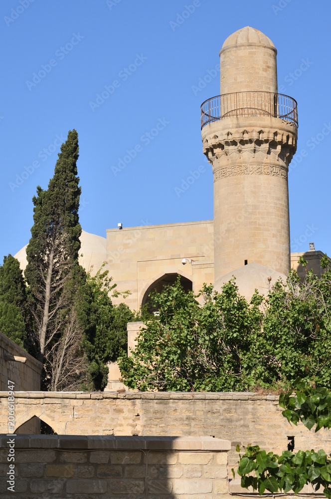 The mosque in the Shirvanshah palace in Baku,Azerbaijan