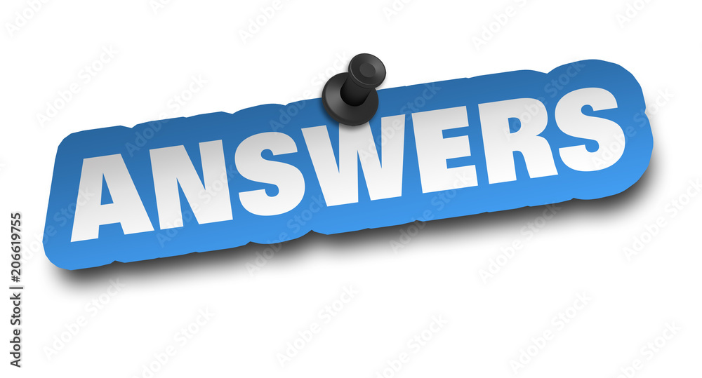 answers concept 3d illustration isolated answers concept 3d illustration isolated