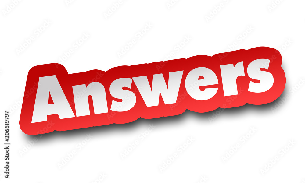 answers concept 3d illustration isolated answers concept 3d illustration isolated
