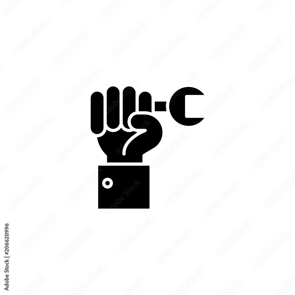 Repair black icon concept. Repair flat vector symbol, sign, illustration. Repair black icon concept. Repair flat vector symbol, sign, illustration.