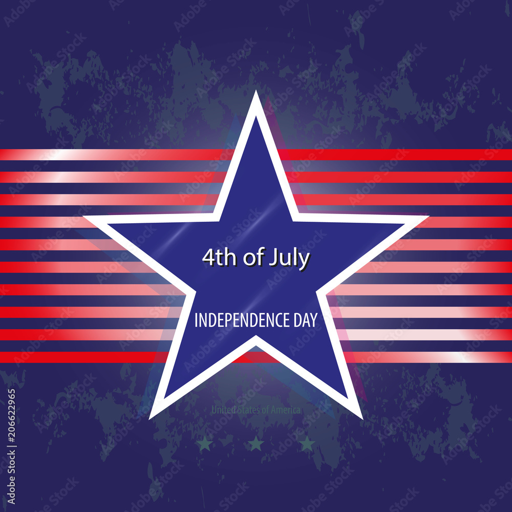 United States of America. 4th of July. Independence Day. Vector 10