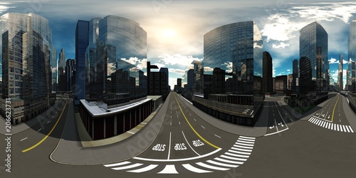 Cityscape, HDRI, Equirectangular projection, Spherical panorama.,  Environment map
 photo