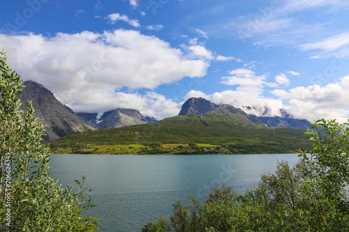 White clouds in Troms county  Northern Norway