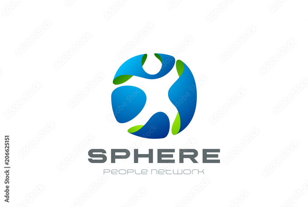 Sphere man digital people generation Logo. Web circle icon Sphere man digital people generation Logo. Web circle icon