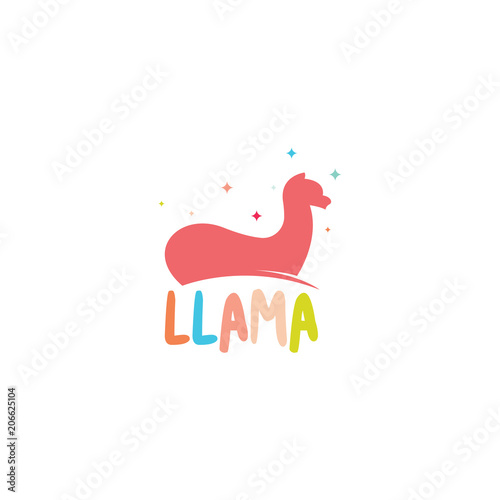 Lama logo template. Animal logo template