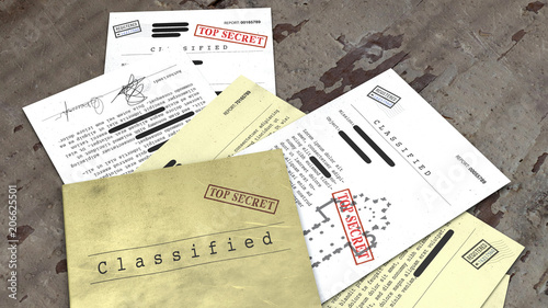 Documento top secret, desecretato, informazioni riservate, testo segreto. Informazioni non pubbliche. Foglio di carta con informazioni classificate. Vaticano, planimetria chiesa photo