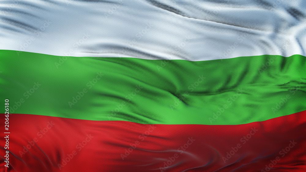 BULGARIA  Realistic Waving Flag Background