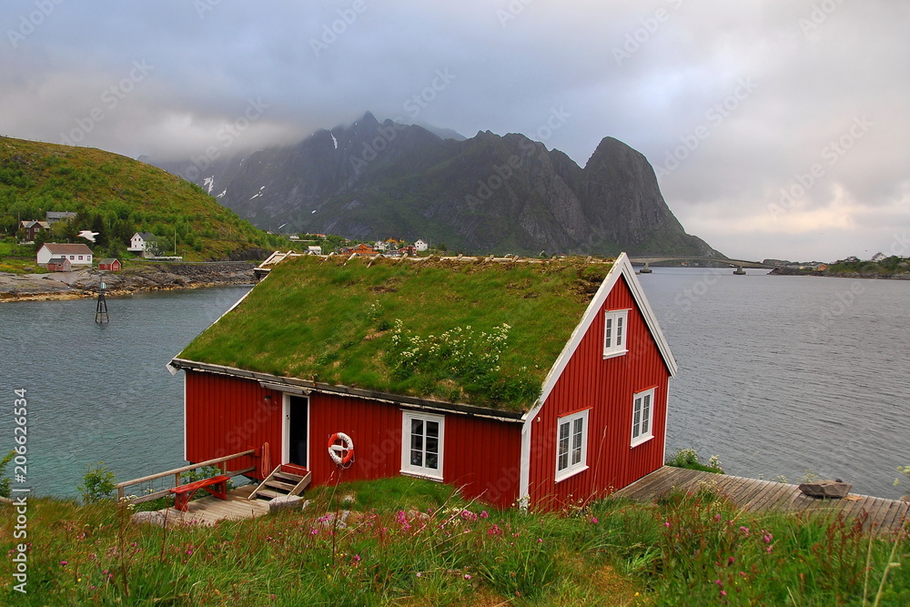 Norway. Fisherman's village in the Lofoten Islands