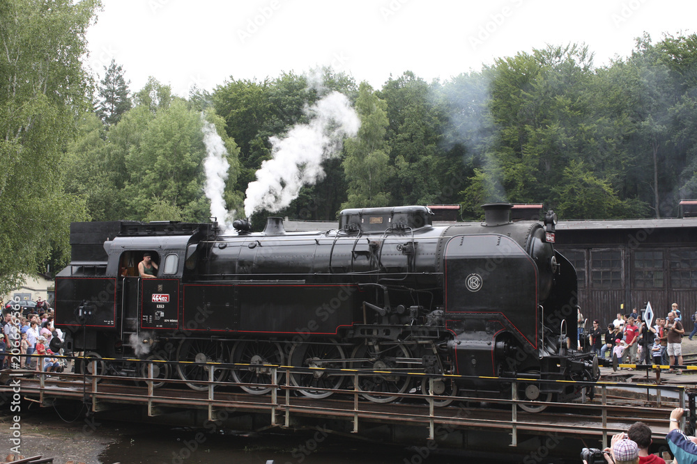 Naklejka premium Czeska stara lokomotywa parowa