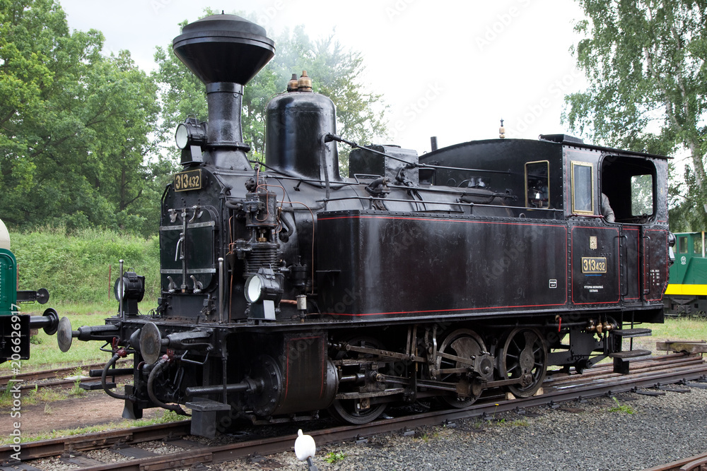 Naklejka premium Czeska stara lokomotywa parowa