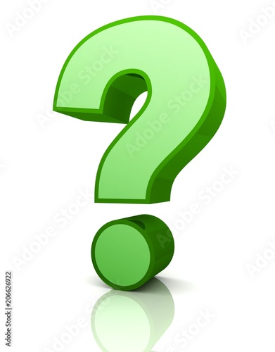 question mark 3d illustration isolated