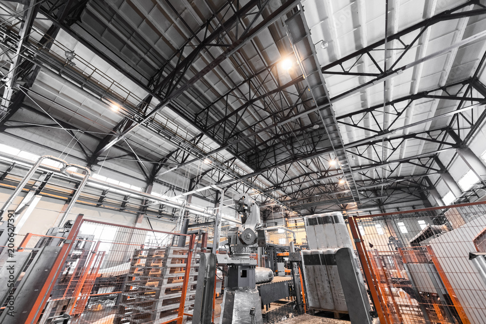 Fiberglass production industry equipment at manufacture background Fiberglass production industry equipment at manufacture background