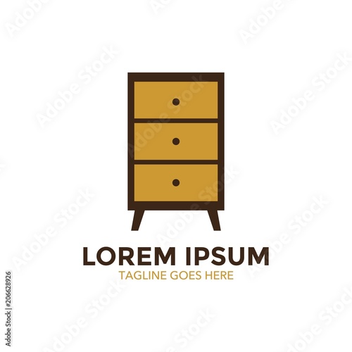 furniture and interior logo vector illustration design