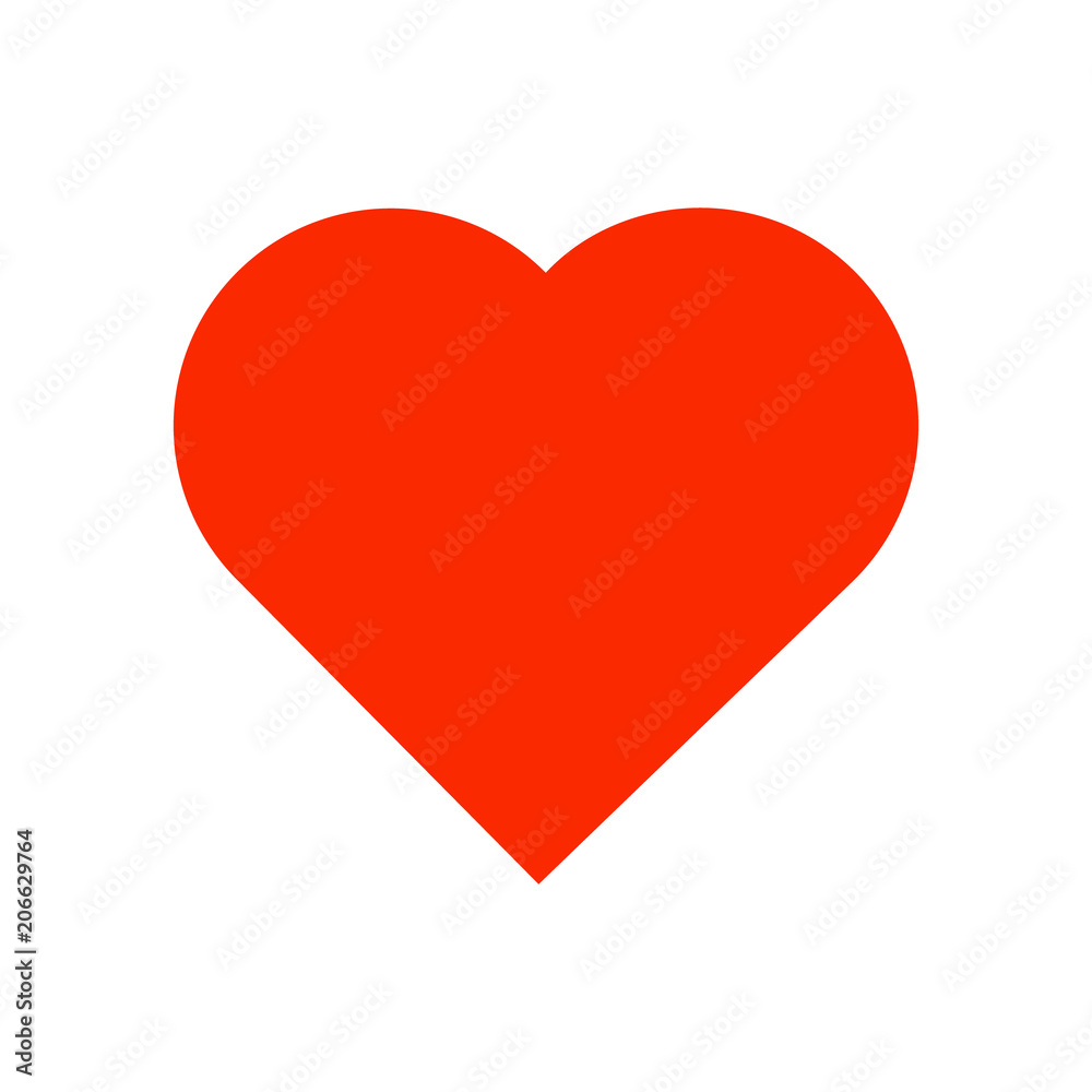 Red heart icon isolated on white background. Love symbol. Vector illustration. Red heart icon isolated on white background. Love symbol. Vector illustration.