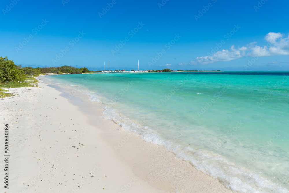 Panoramic View of the Caribbean at los Roques, Venezuela