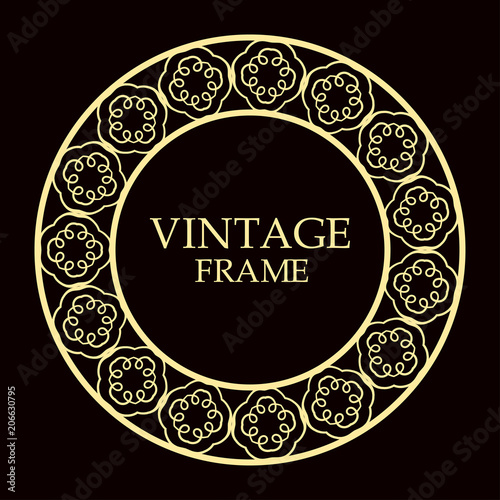 Ornamental round frame