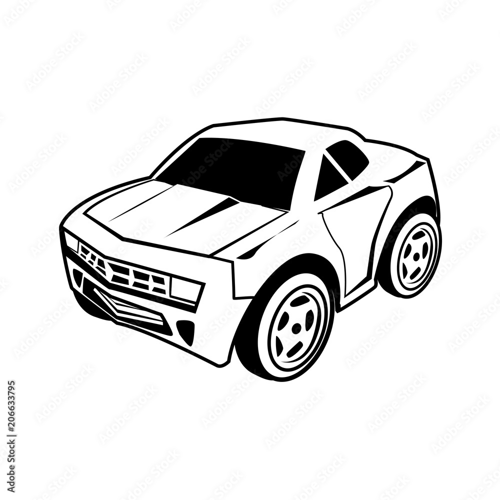 Fototapeta premium CAR CARTOON vector on white background 