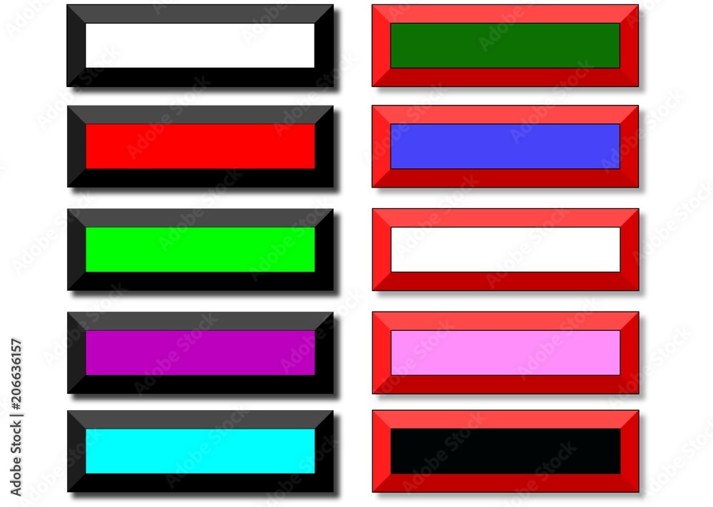 Collection of blank buttons for text, vector. Collection of blank buttons for text, vector.