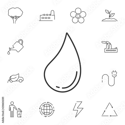 Water drop icon. Simple element illustration. Water drop symbol design from Ecology collection set. Can be used in web and mobile