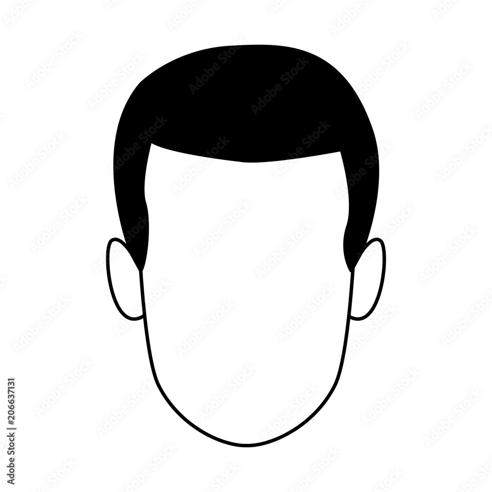 Man faceless cartoon vector illustration graphic design Man faceless cartoon vector illustration graphic design