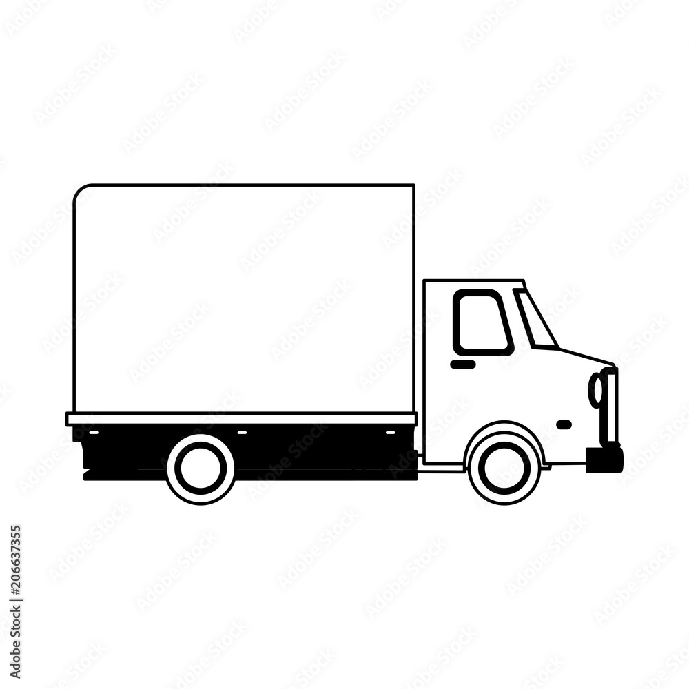 Delivery truck symbol vector illustration graphic design