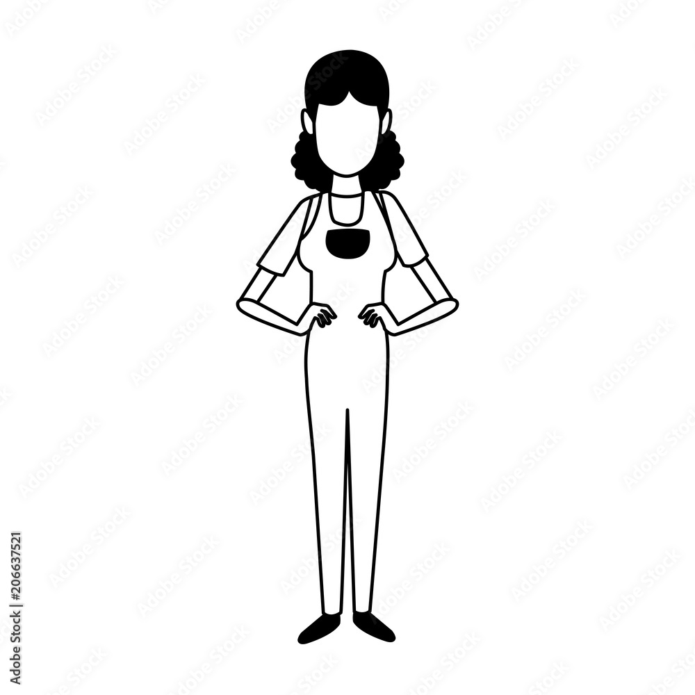 Young woman cartoon vector illustration graphic design
