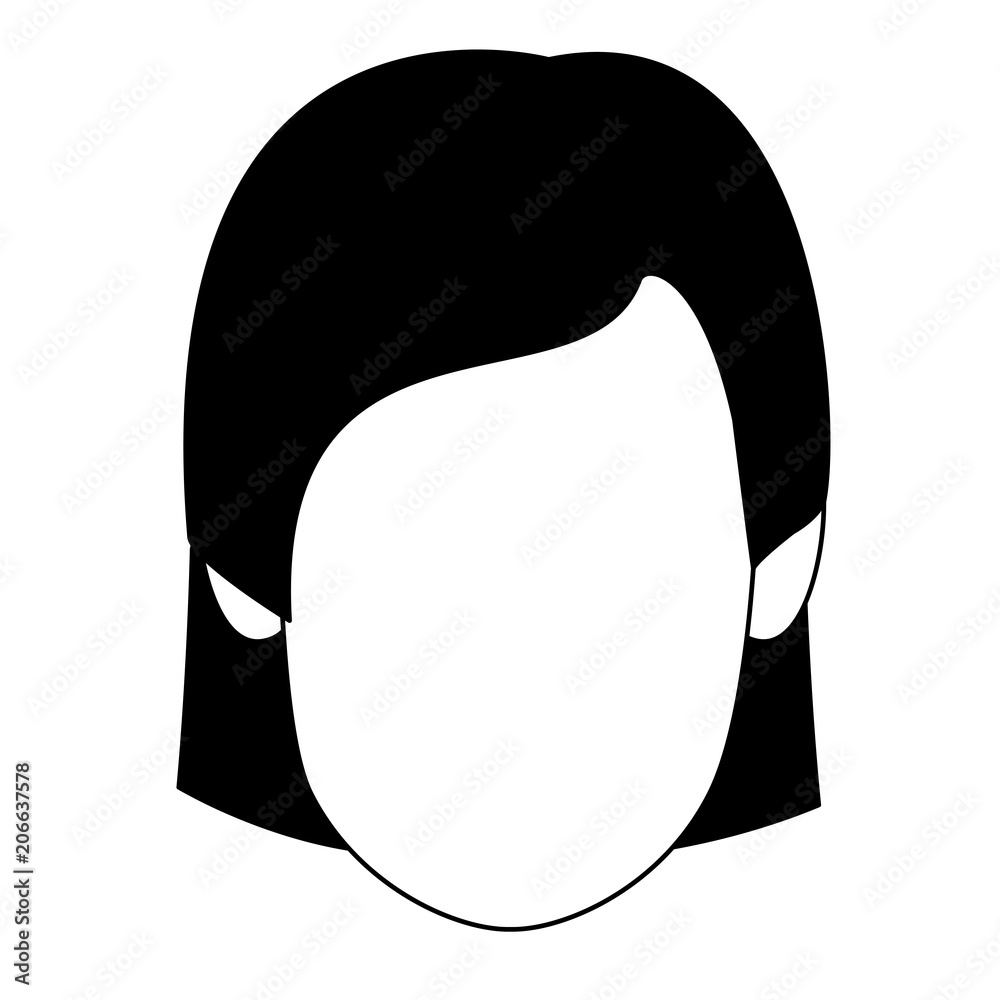 Woman faceless cartoon vector illustration graphic design
