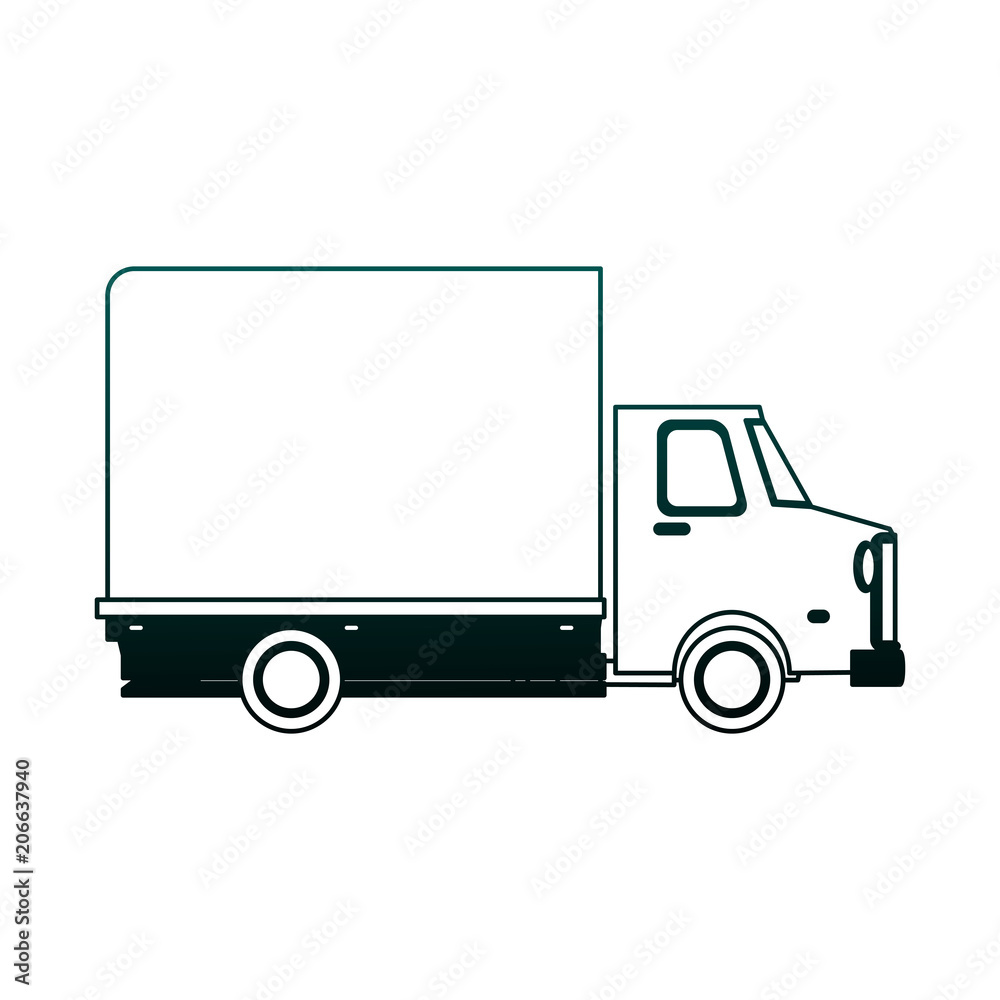 Delivery truck symbol vector illustration graphic design