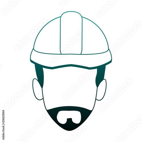 Man worker face vector illustration graphic design