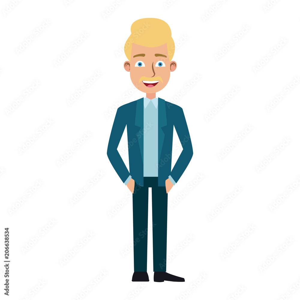 Executive businessman cartoon vector illustration graphic design