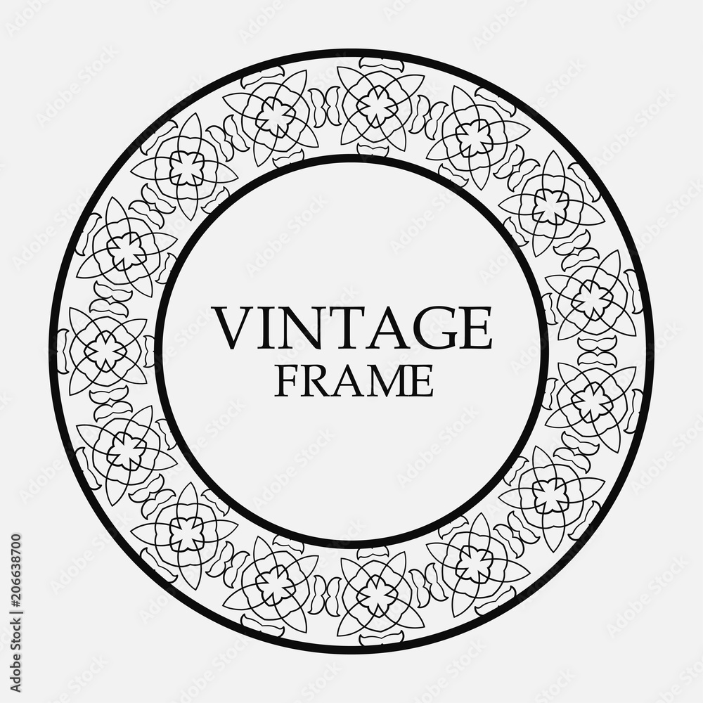 Round ornamental frame Round ornamental frame