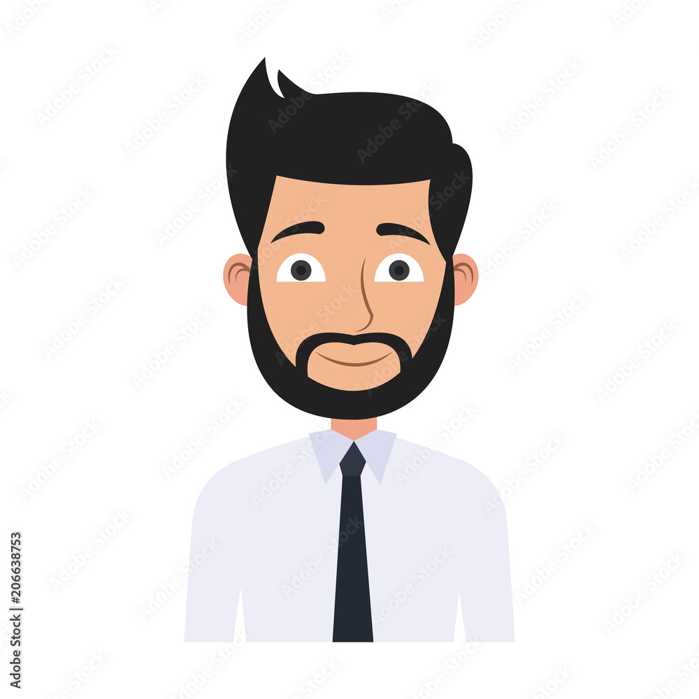 Executive businessman cartoon vector illustration graphic design