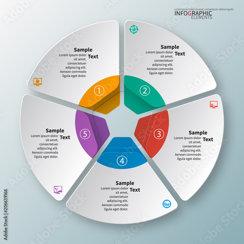 Abstract 3D Paper Infographics