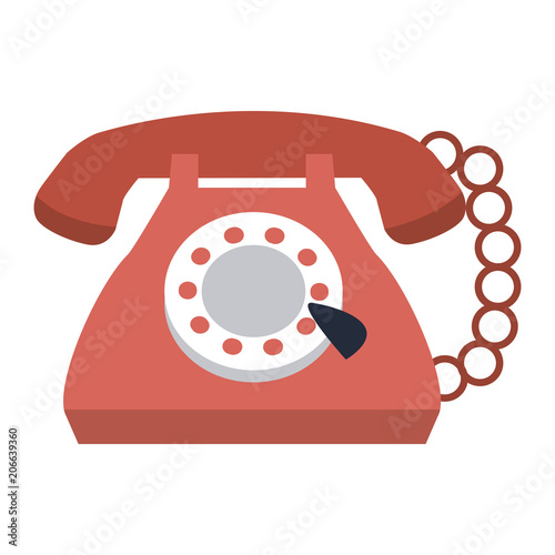 Vintage telephone cartoon vector illustration graphic design