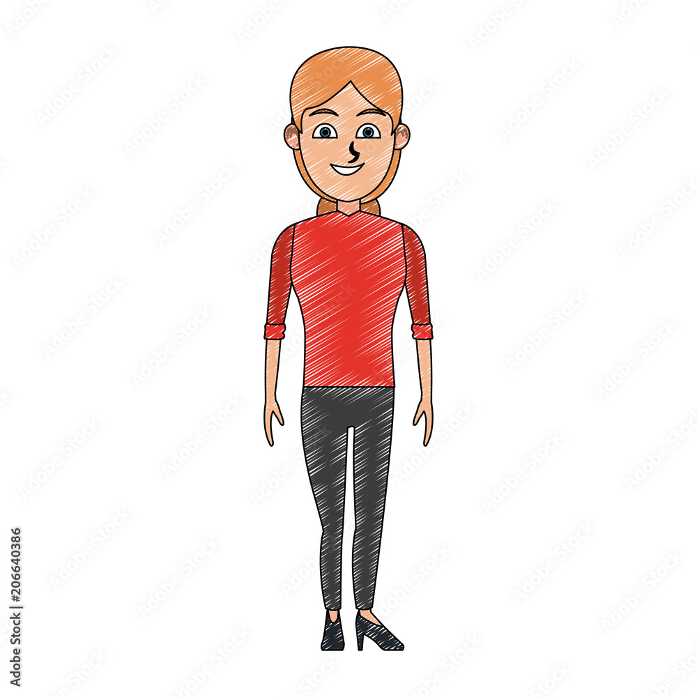 Fototapeta premium Executive business woman cartoon vector illustration graphic design