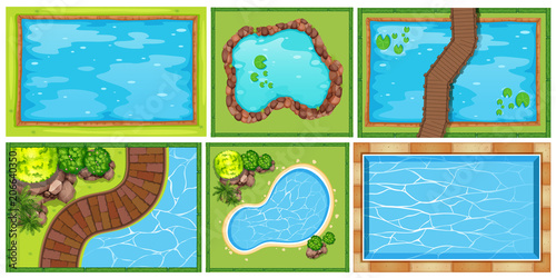 A Top View of Pond