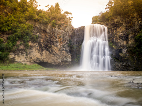 Sunset Over Hunua Falls Landscape  Near Auckland  North Island  New Zealand