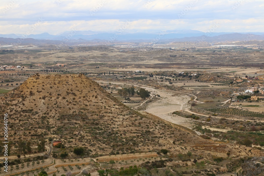 The view from Mojacar shows an arid landscape
